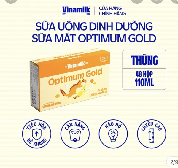 Sữa bột pha sẵn Optimum Gold hộp 110ml cho trẻ từ 1 tuổi