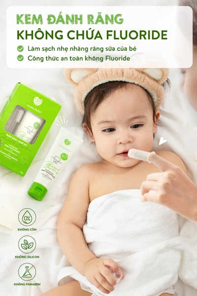 Kem đánh răng thảo dược Fluoride-Free Mămmy 6M+