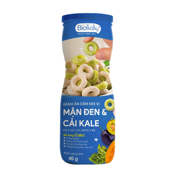 Bánh ăn dặm Biobaby vị mận đen và cải kale