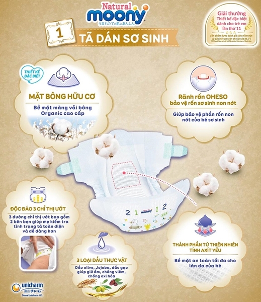 Moony dán M - 46M (6-11Kg)