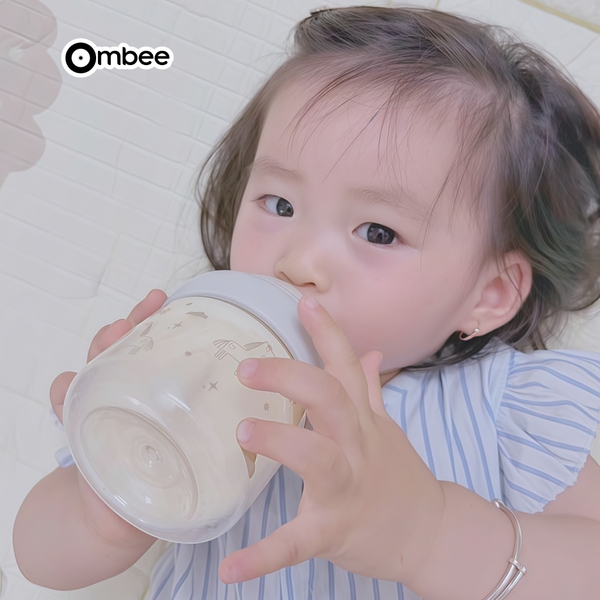 Bình sữa Ombee PPSU Anti-colic phiên bản Pony xám