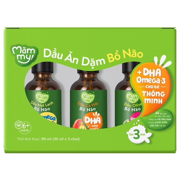 Set 3 dầu ăn dặm bổ não cho bé