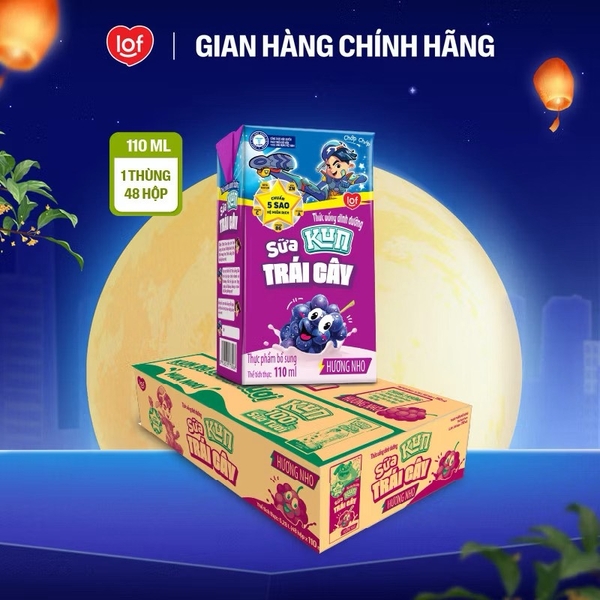 Sữa Kun trái cây hương nho 110ml (>2 tuổi)