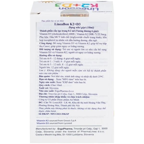 Vitamin K2+D3 LineaBon 10ml