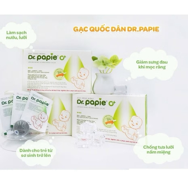 Gạc rơ lưỡi Dr Papie 30pcs