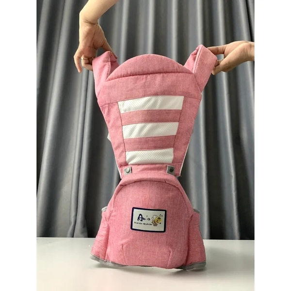 Địu ngồi em bé Tâm An, Địu cho bé ngồi trợ lực vai và lưng, thông hơi thoáng khí