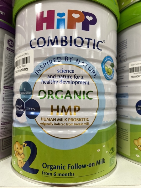 Sữa HiPP Organic Combiotic số 2 800g (6-12 tháng tuổi)