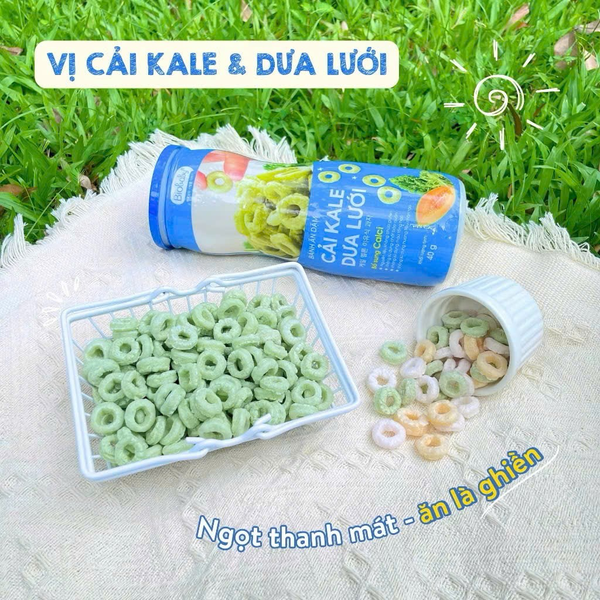 Bánh ăn dặm Biobaby vị cải kale và dưa lưới