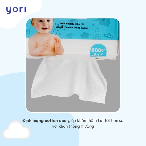KHĂN VẢI KHÔ KHÁNG KHUẨN YORI 20x20cm
