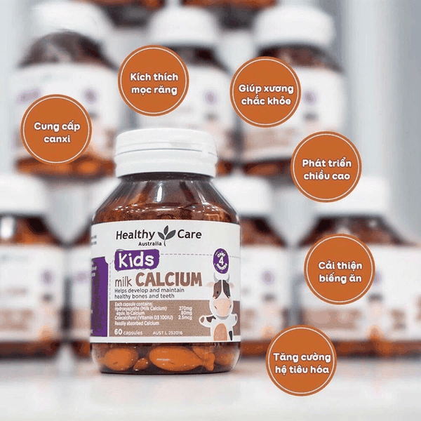 Healthy Care Kids Chewable Calcium + Vitamin D3