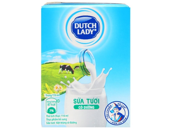 Sữa tươi Cô Gái Hà Lan có đường hộp 110ml