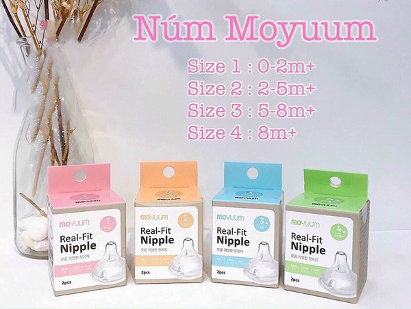 Núm ti thay thế cho bình Moyuum đủ size 1/2/3/4