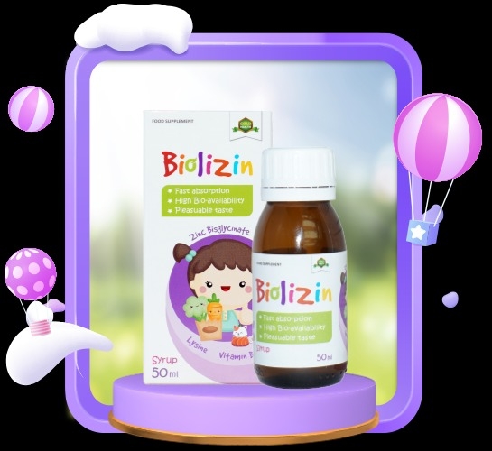 Siro Bổ Sung Kẽm Hữu Cơ Biolizin Vị Đào 50ml