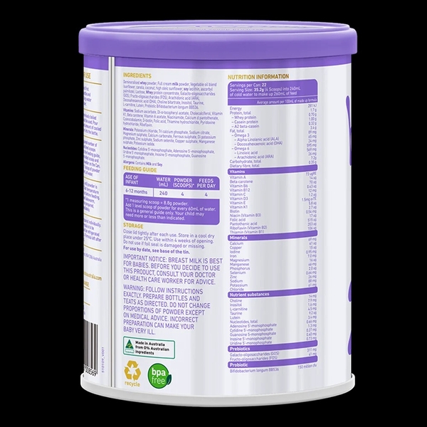 Sữa bột Bubs A2 số 2 800g