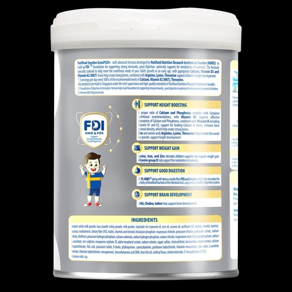 Sản phẩm dinh dưỡng công thức GrowPLUS+ 2+ (Bạc), 800g (trên 2 tuổi)