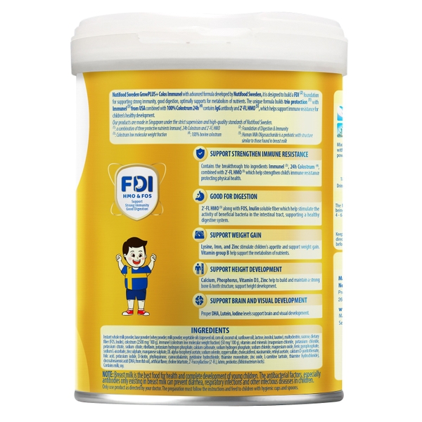 Sữa bột Nutifood GrowPlus+ Colos Immunel 1+ 800g cho bé 1-2Y