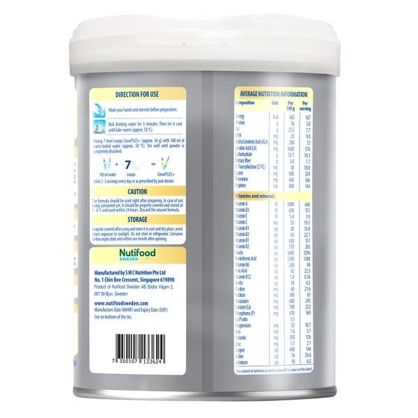 Sữa bột Nutifood GrowPlus+ Height Boosting 1+ 800g cho bé 1-2Y