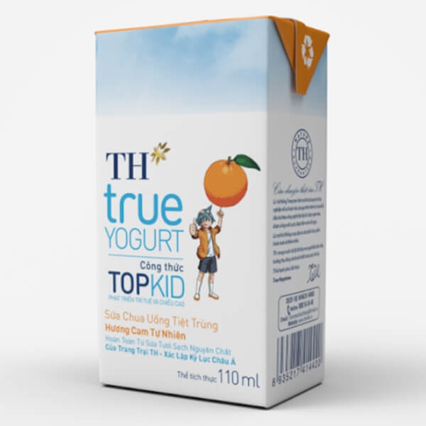 Nước Uống Sữa Trái Cây TH True Juice Topkid Vị Cam 110ml (>1 tuổi)