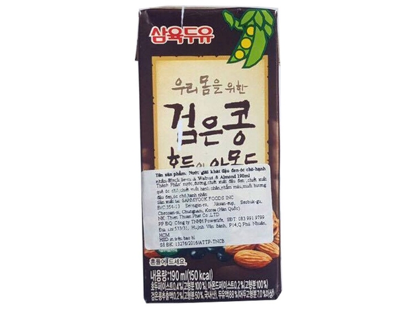 Sữa đậu đen óc chó hạnh nhân Sahmyook 190ml ( >1 tuổi)