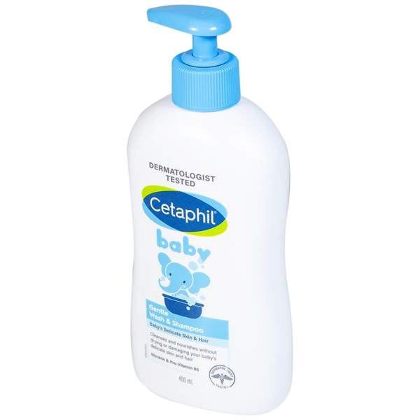 Sữa tắm gội toàn thân Cetaphil Baby Gentle Wash Shampoo 2in1 400ml