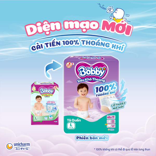 1 gói Tã quần Bobby Ultra siêu tiết kiệm Size L 88 Miếng