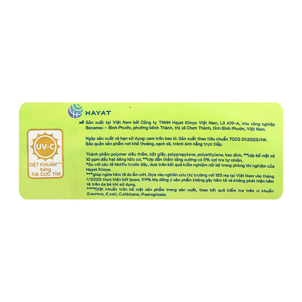 Tã quần Molfix thiên nhiên size L 36 + 6 miếng (9 - 13 kg)