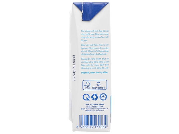 Dalatmilk có đường 180ml