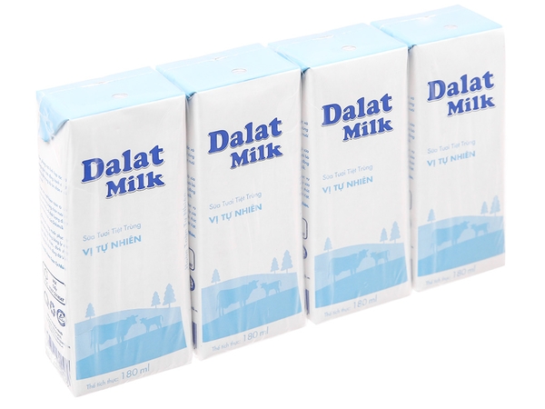 Dalatmilk vị tự nhiên 180ml