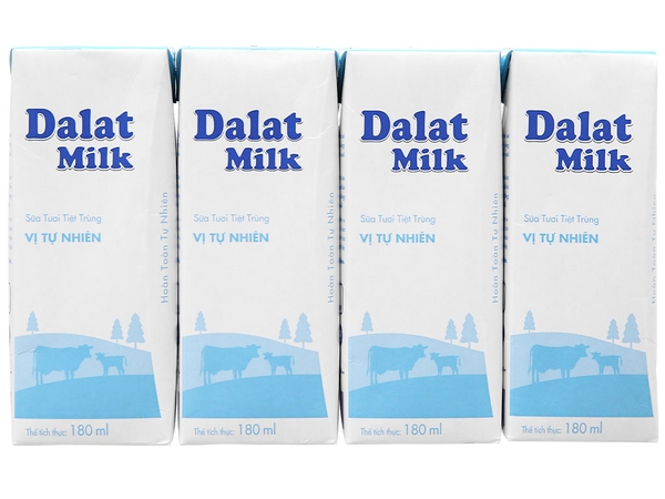 Dalatmilk vị tự nhiên 180ml