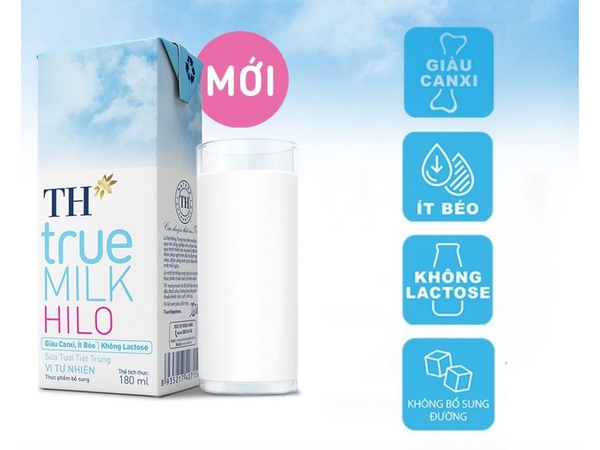 Sữa tươi tiệt trùng vị tự nhiên TH true MILK Hilo 180ml