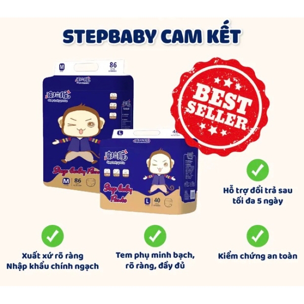 Tã/Bỉm quần STEP BABY size XL - 74 miếng (12-17kg)