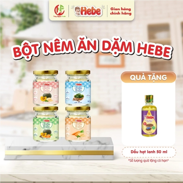 Bột Nêm Ăn Dặm Vị Nấm, Rong Biển Hebe - 50g