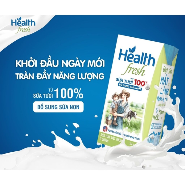 Sữa tươi Health fresh có đường 110ml
