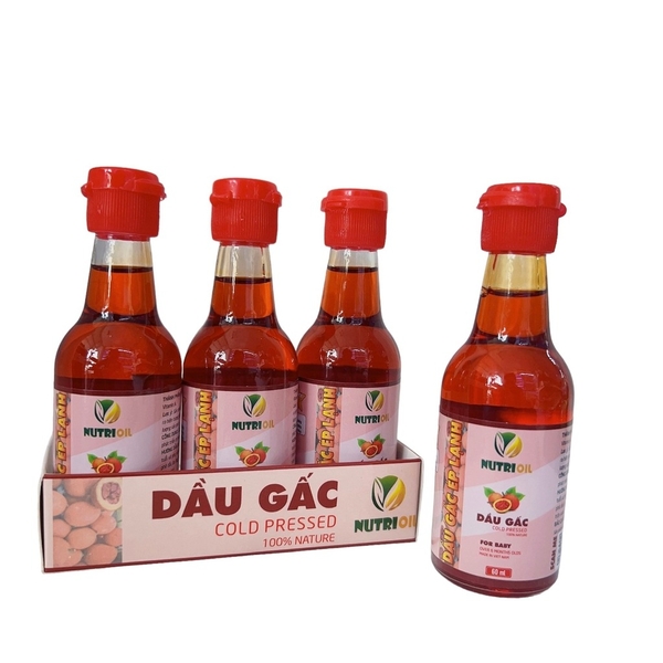 Dầu gấc ép lạnh 60ml Nutri Oil