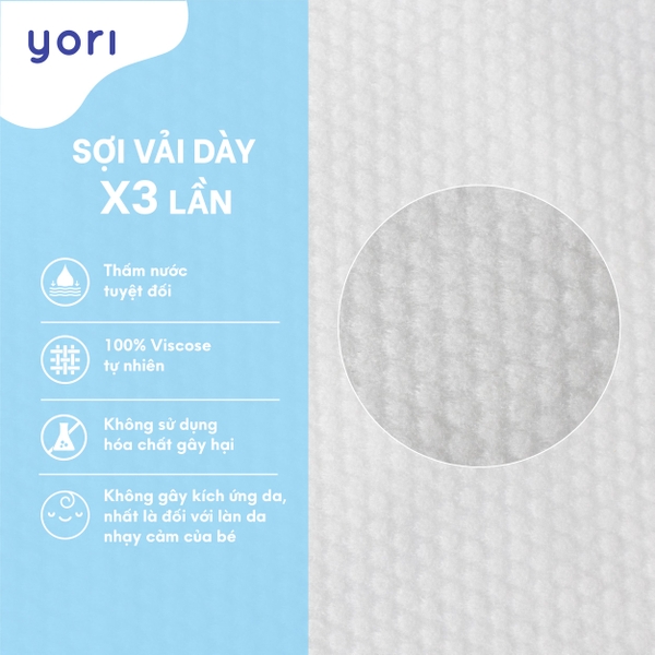 KHĂN VẢI KHÔ KHÁNG KHUẨN YORI 20x20cm