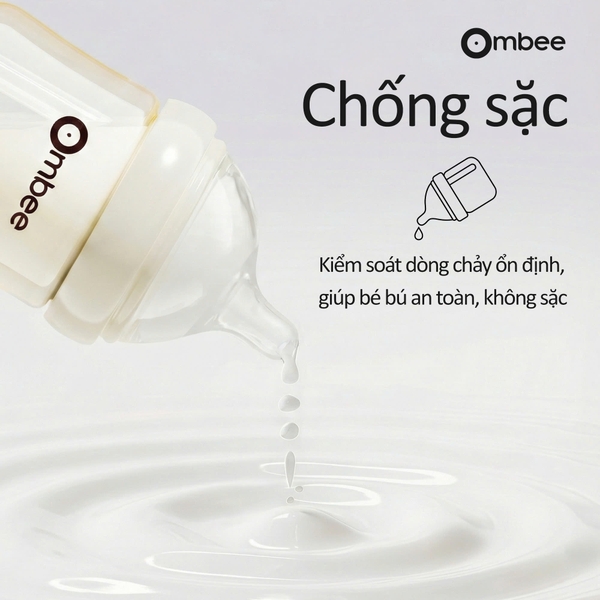 Bình sữa Ombee PPSU Anti-colic phiên bản Angel