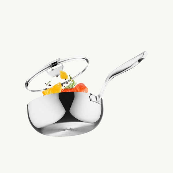 Chảo inox 316 đúc liền khối, sâu lòng, size 24cm