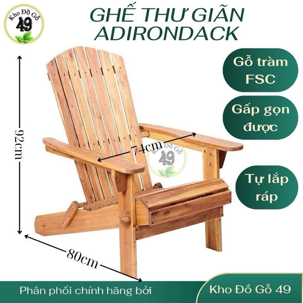 Bộ 2 ghế Adirondack tặng bàn- Plant Theatre