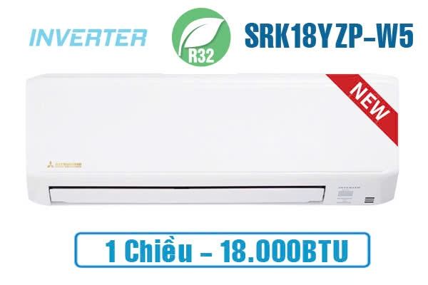 Điều hòa Mitsubishi Heavy 1 chiều Inverter 18000BTU SRK18YZP-W5