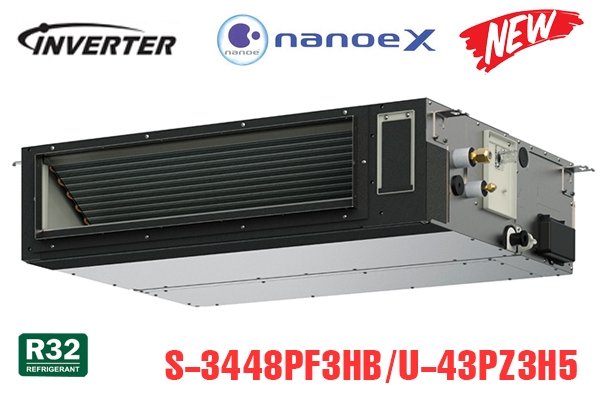 Điều hoà âm trần nối ống gió Panasonic  43.000 BTU 2 chiều inverter điện 1 Pha S-3448PF3HB/U-43PZ3H5