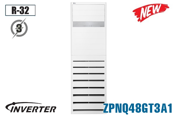 Điều hoà tủ đứng LG 48.000 BTU 1 chiều inverter điện 3 Pha ZPNQ48GT3A1/ZUUQ48LV1