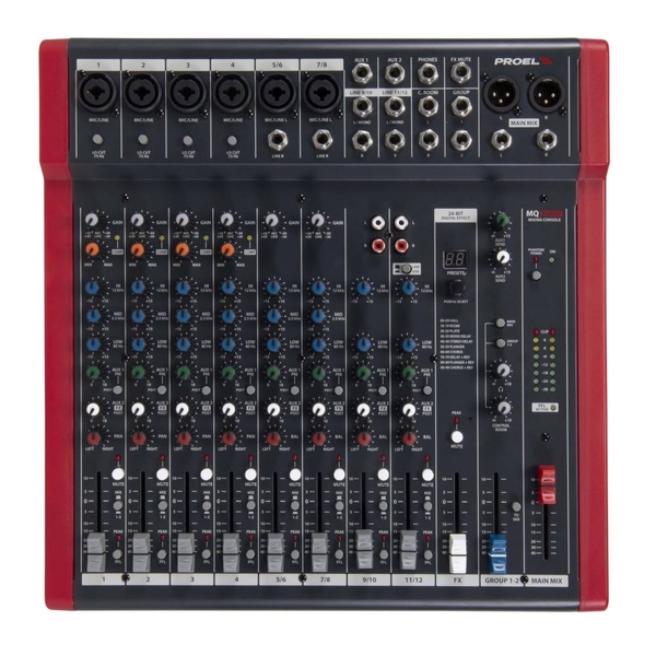BÀN MIXER ANALOG CHÍNH HÃNG: PROEL MQ12USB