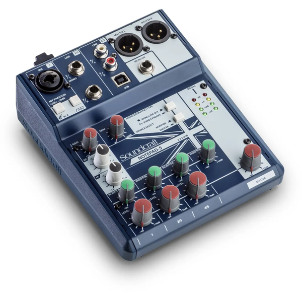 BÀN MIXER ANALOG CHÍNH HÃNG: SOUNDCRAFT NOTEPAD-5