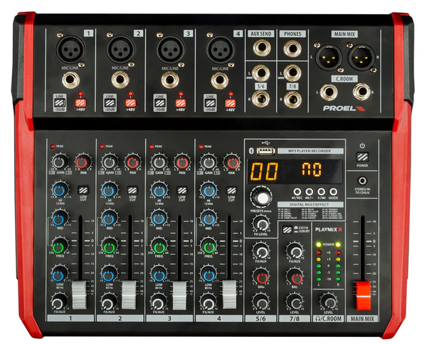 Mixer Analog Proel PLAYMIX8