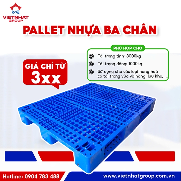 Pallet nhựa ba chân - Nhựa Việt Nhật