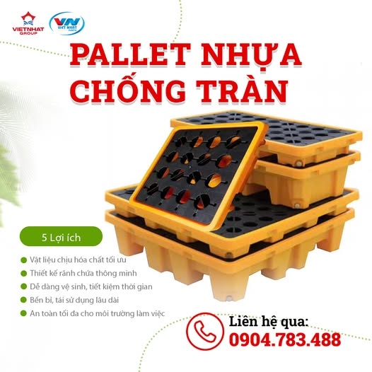 Pallet chống tràn dầu - Nhựa Việt Nhật