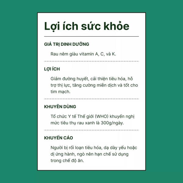 Rau nêm hỗn hợp VietGap gói 80g (1 Gói)