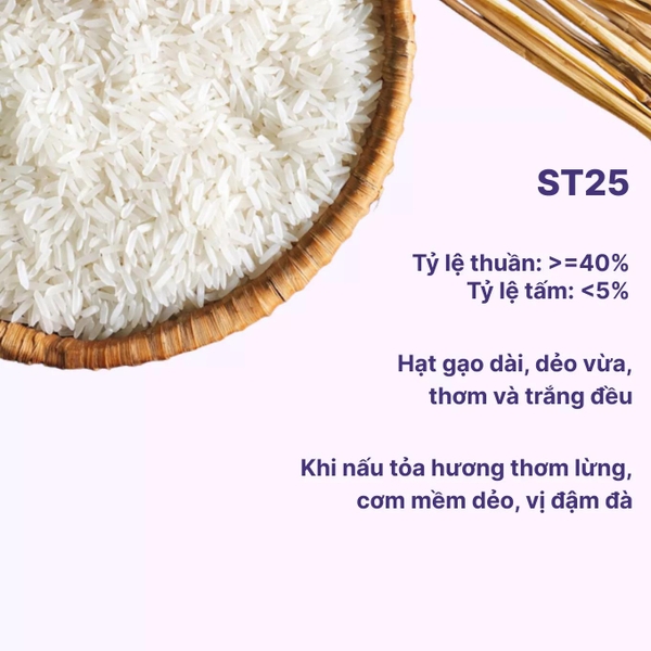 Gạo thơm ST25+ Vua Gạo túi 2kg (1 Túi)