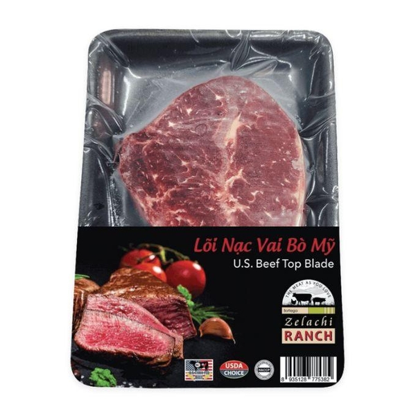 Lõi nạc vai bò Mỹ Bottega Zelachi Ranch gói 200g (1 Gói)