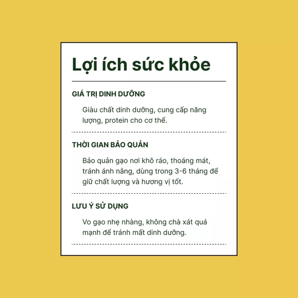 Gạo mầm đất sữa sen túi 5kg (1 Túi)